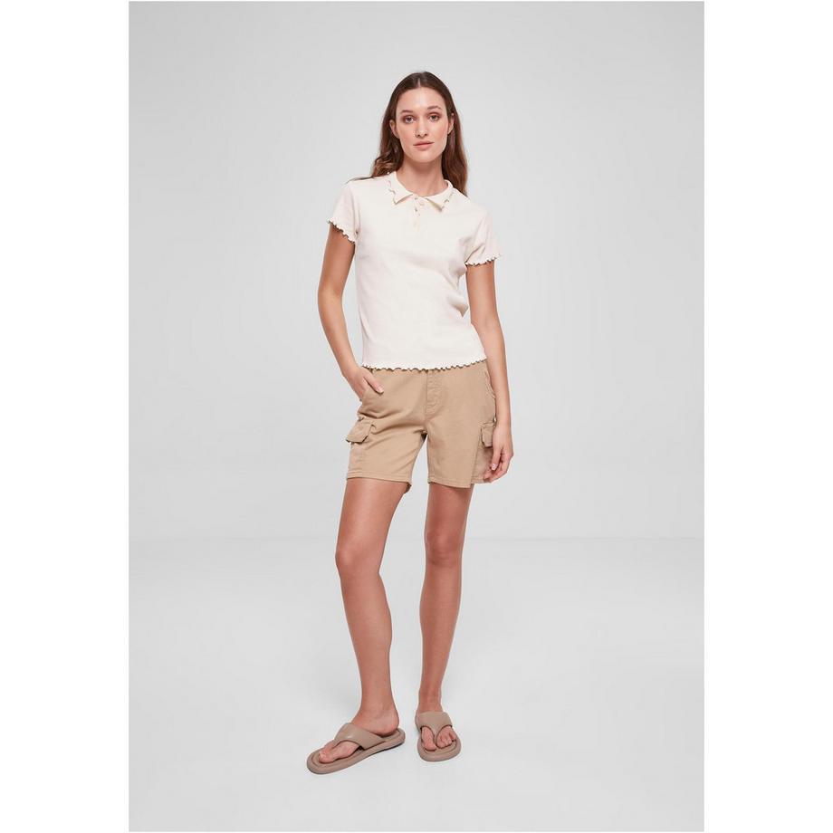 URBAN CLASSICS Polo côtelé pour femme  