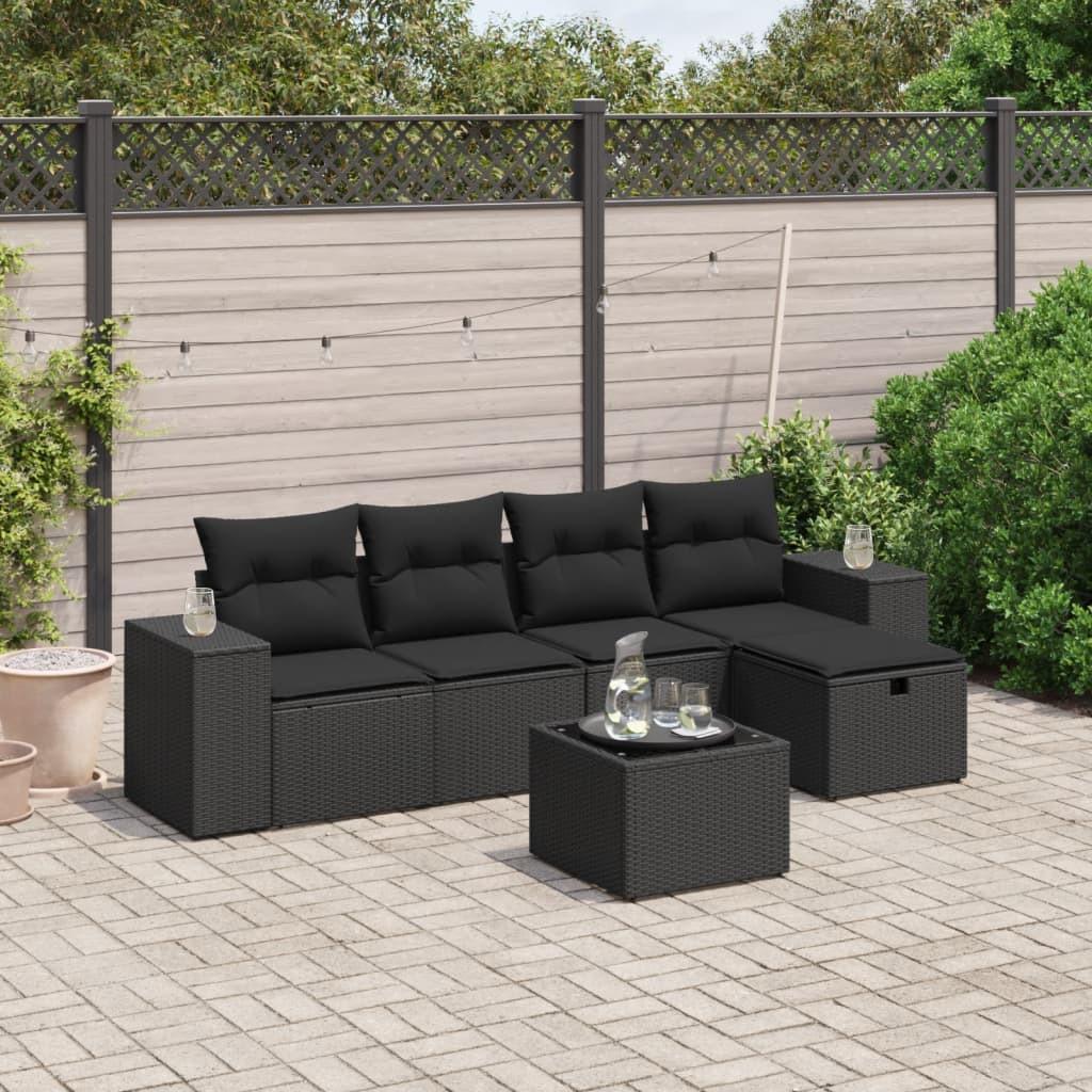 VidaXL set divano da giardino Polirattan  