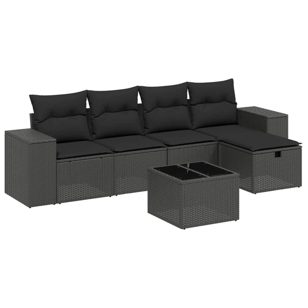 VidaXL set divano da giardino Polirattan  