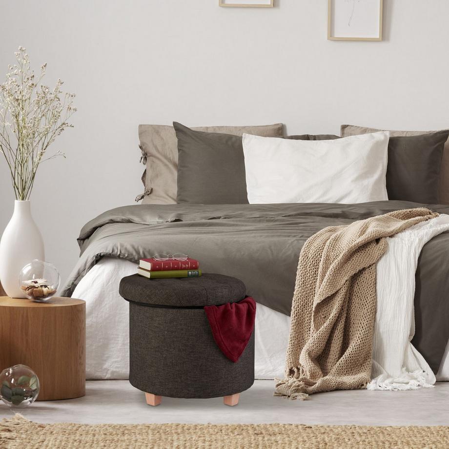 B2X Runder Hocker mit Stauraum  