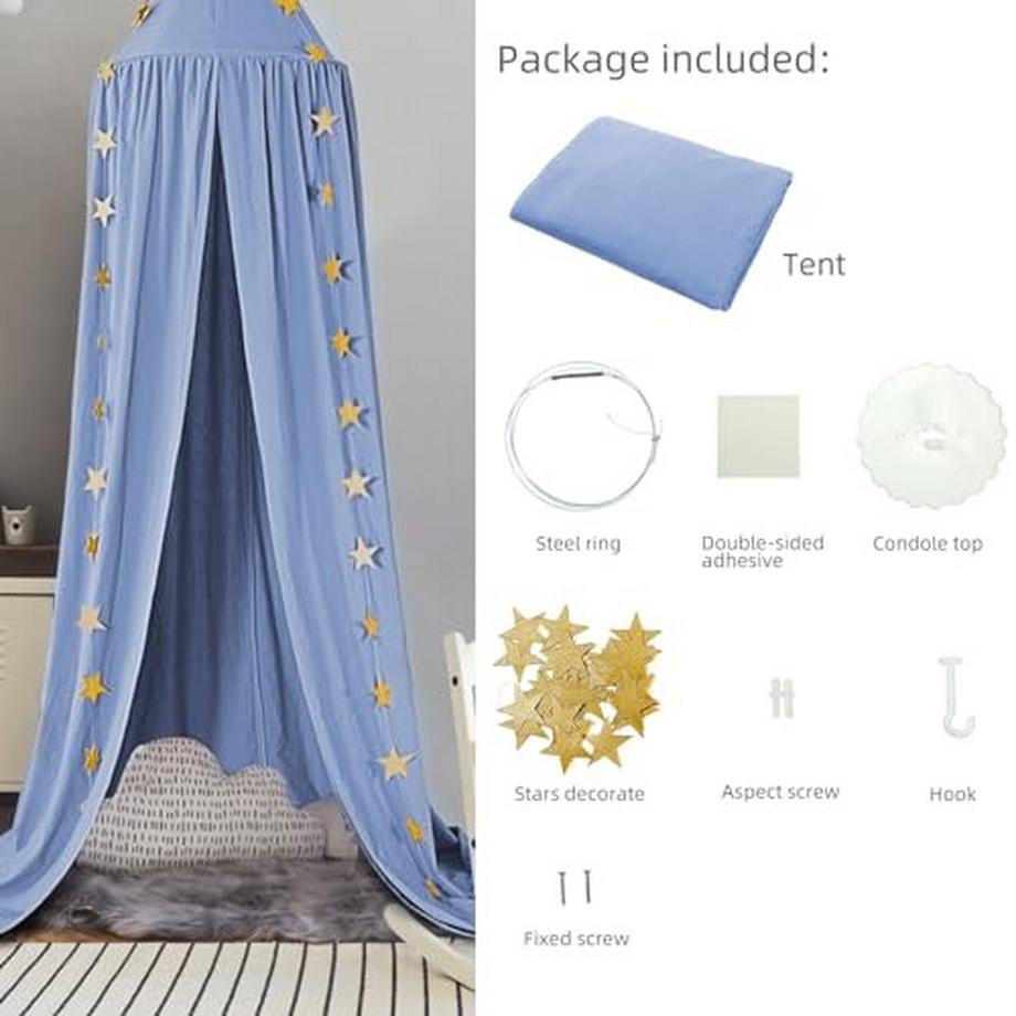 Activity-board Baldacchino Neonato Letto Camera Bambini Decorazione Cotone Zanzariera  