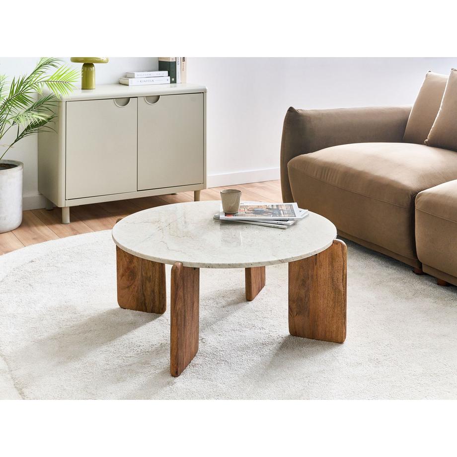 Beliani Couchtisch aus Marmor Modern LUNO  