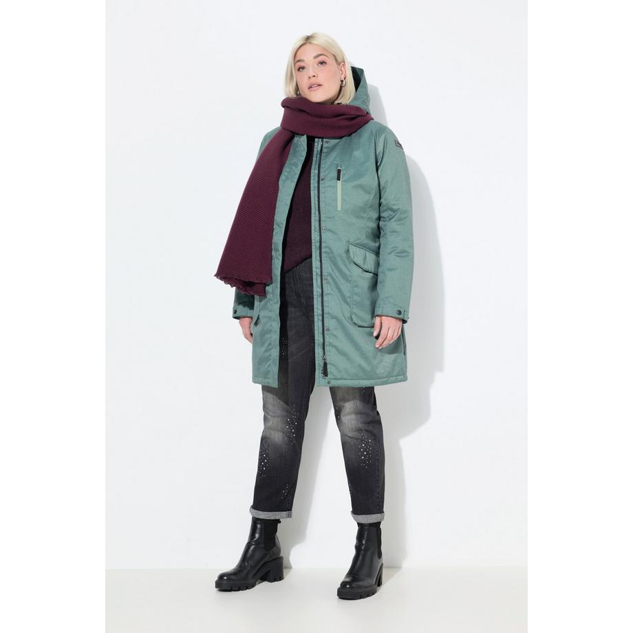 Ulla Popken Parka Outdoor Capuche Ligne A Rembourré  