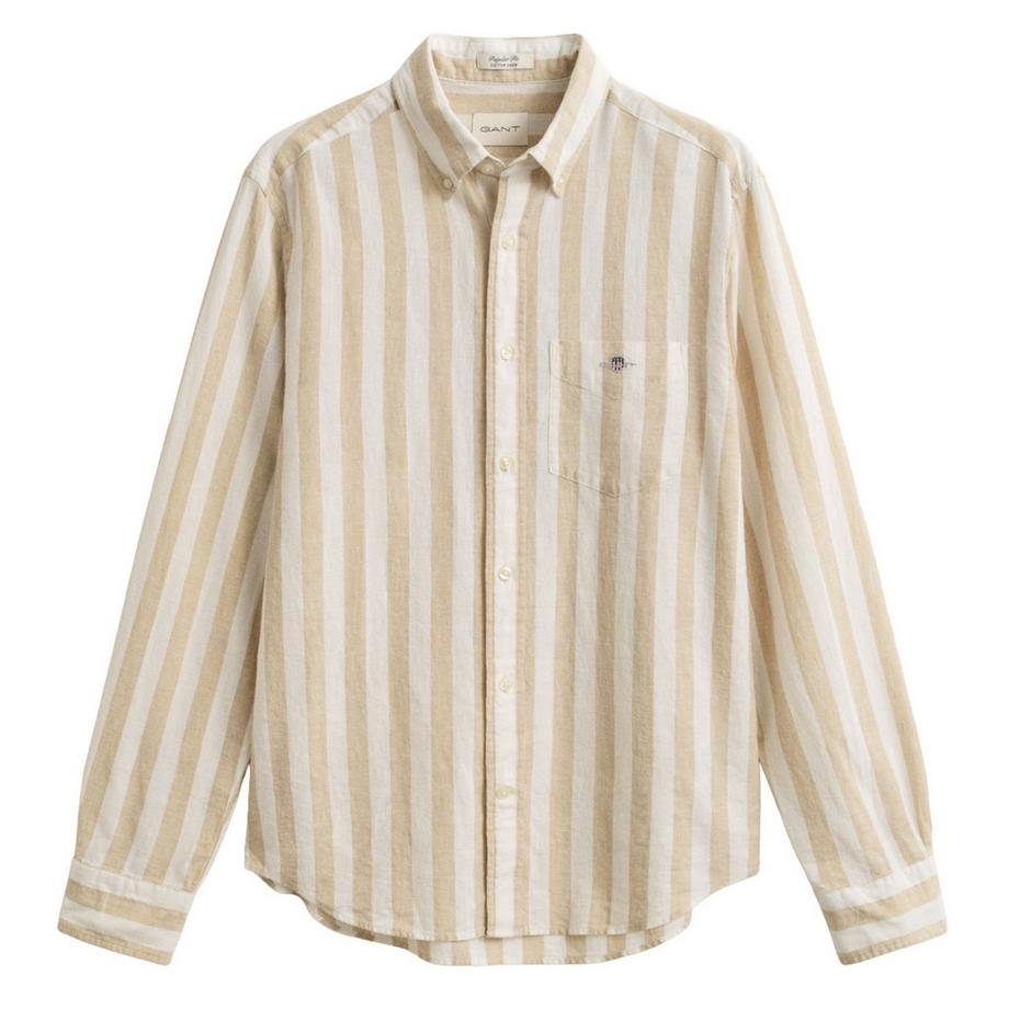 GANT Camicia Uomini Confezione da 1 Vestibilità confortevole-REGULAR COTTON LINEN STRIPE SHIRT  