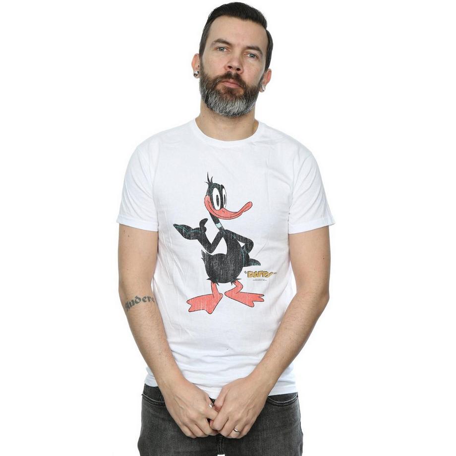 LOONEY TUNES Daffy Duck Imprimé T-Shirt Coupe Droite  
