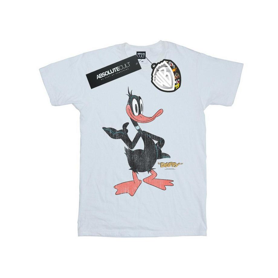 LOONEY TUNES Daffy Duck Imprimé T-Shirt Coupe Droite  