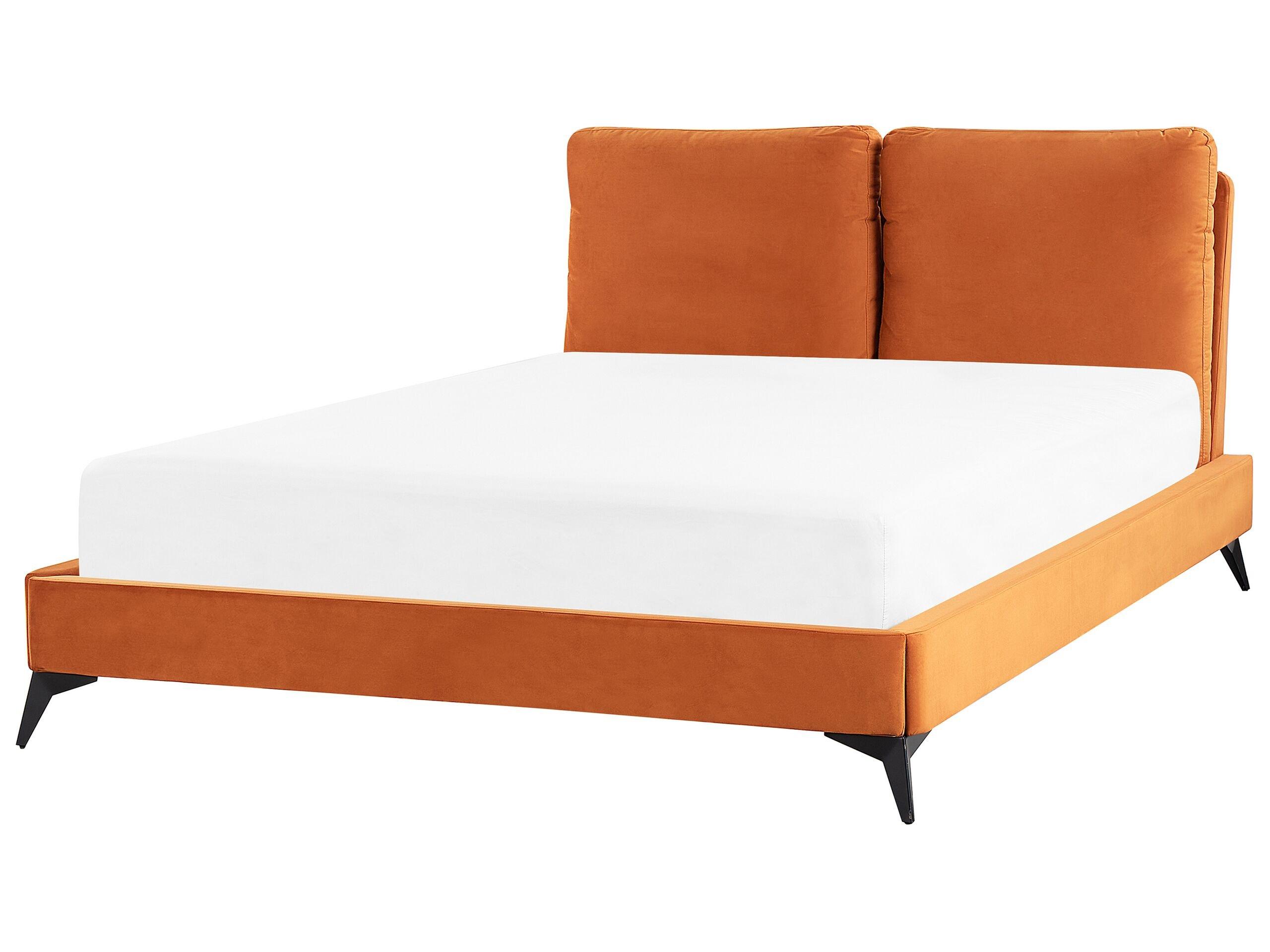 Beliani Bett mit Lattenrost aus Samtstoff Modern MELLE  