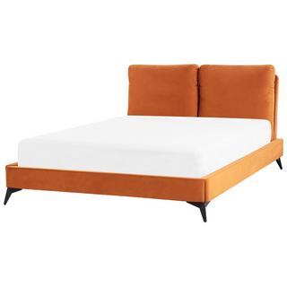 Beliani Bett mit Lattenrost aus Samtstoff Modern MELLE  