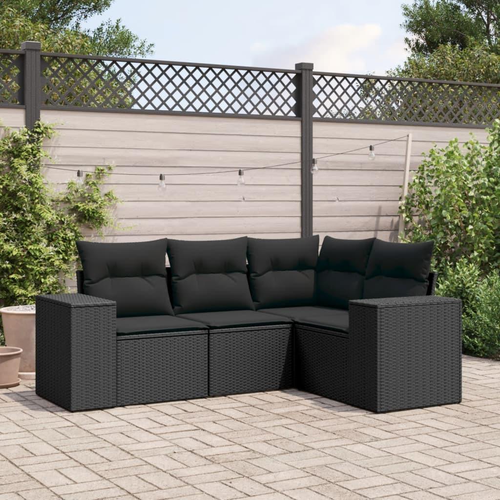 VidaXL set divano da giardino Polirattan  