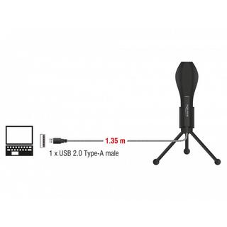 DeLock  DeLOCK 65939 microphone Noir Microphone de conférence 