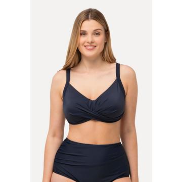 Top del bikini con drappeggio, coppe morbide e spalline regolabili