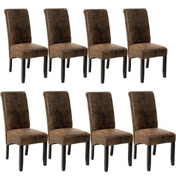 Lot de 8 chaises aspect cuir