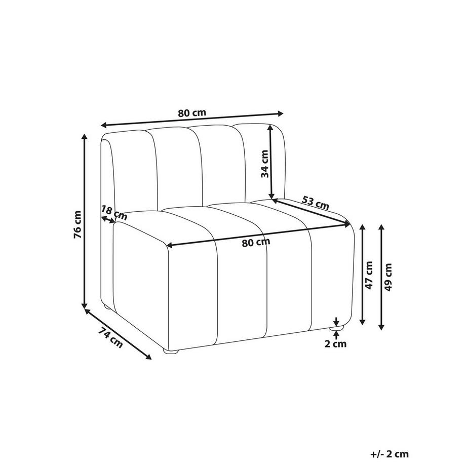 Beliani Fauteuil en Bouclé Moderne KAGE  
