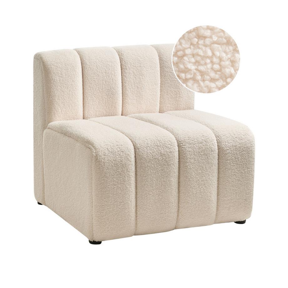 Beliani Fauteuil en Bouclé Moderne KAGE  
