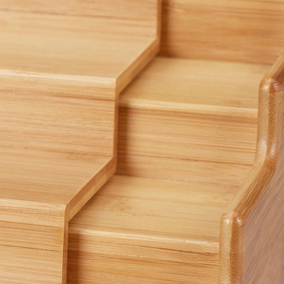 Northix Étagère à épices extensible en bambou à 4 niveaux  