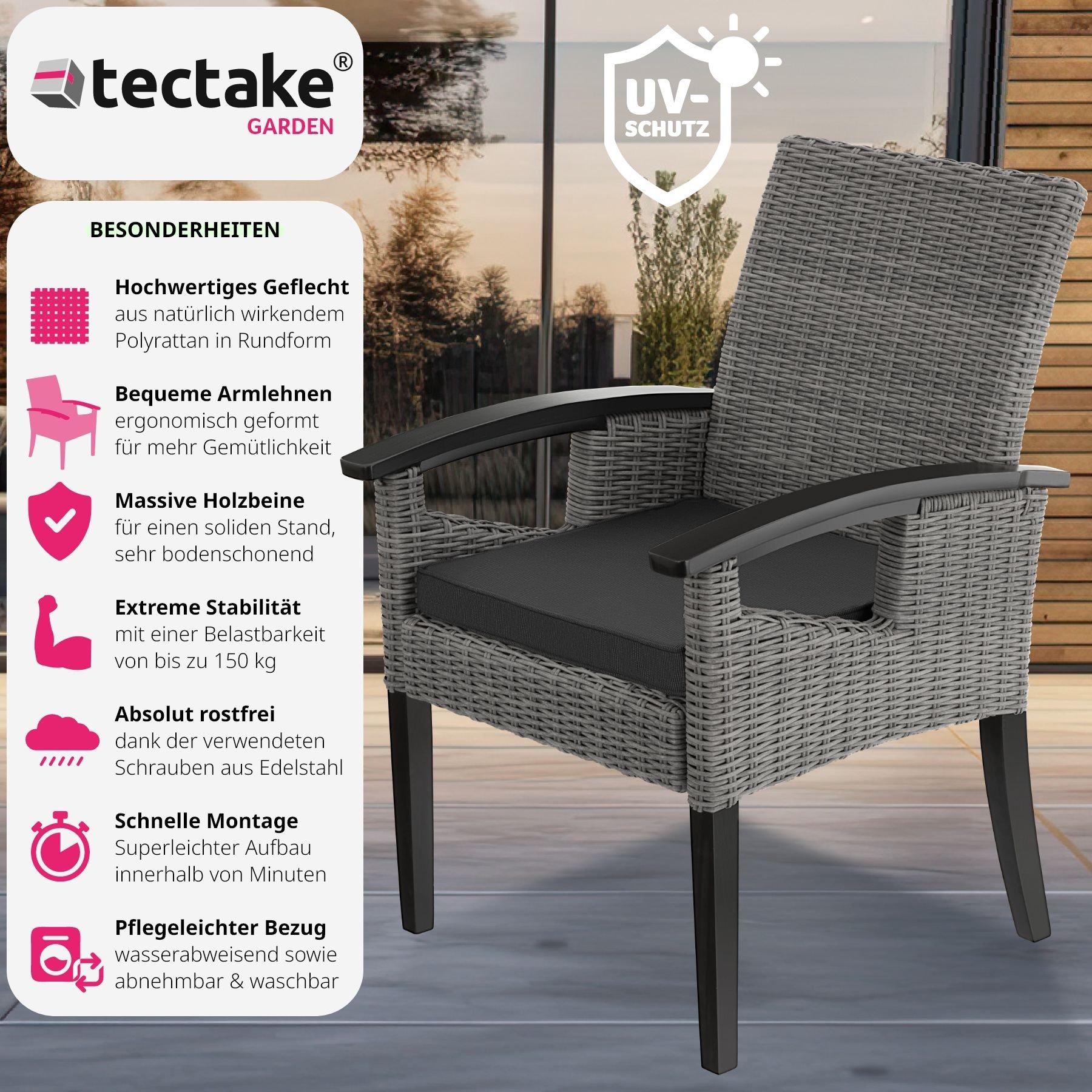 Tectake Chaise en rotin Rosarno  