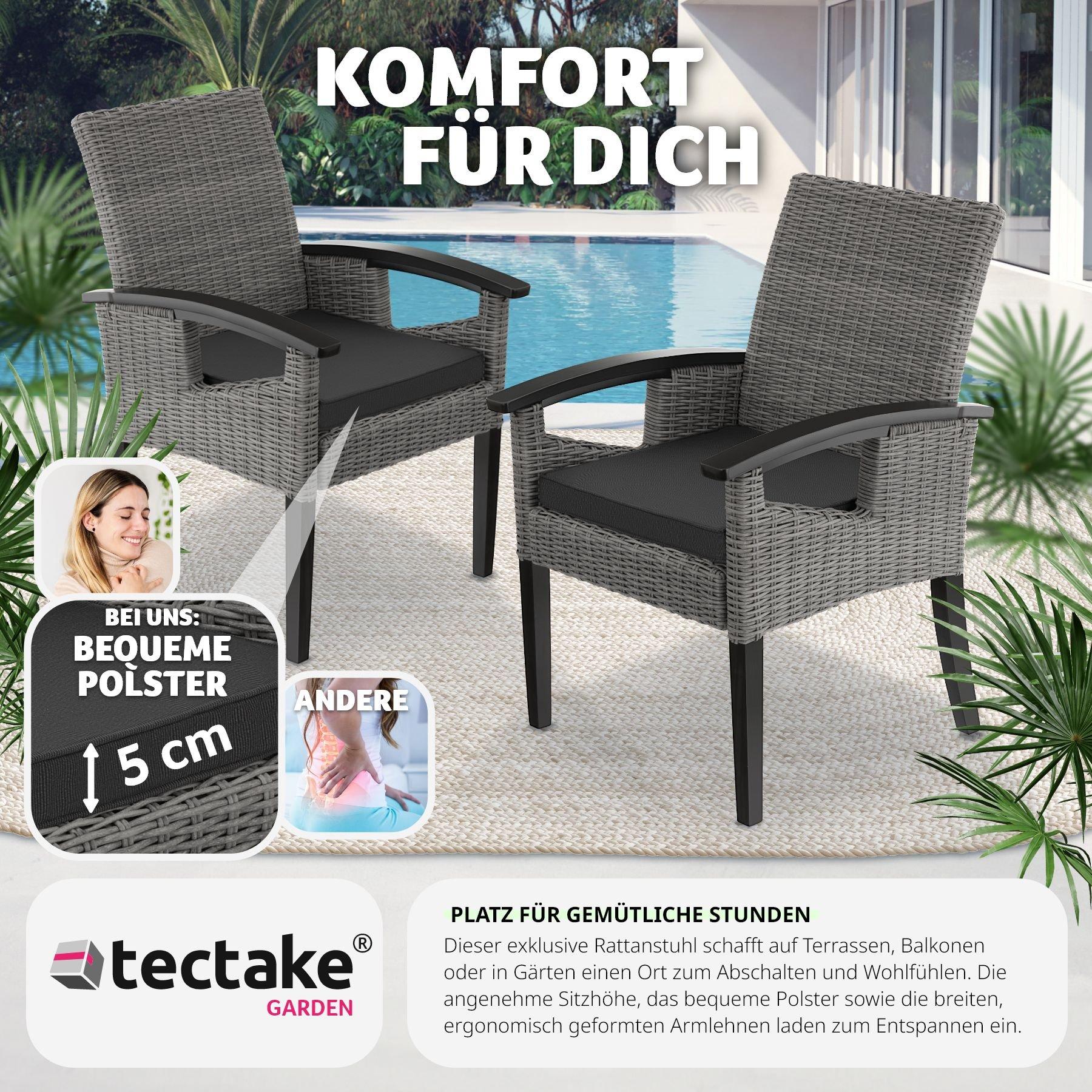 Tectake Rattan Stuhl Rosarno  