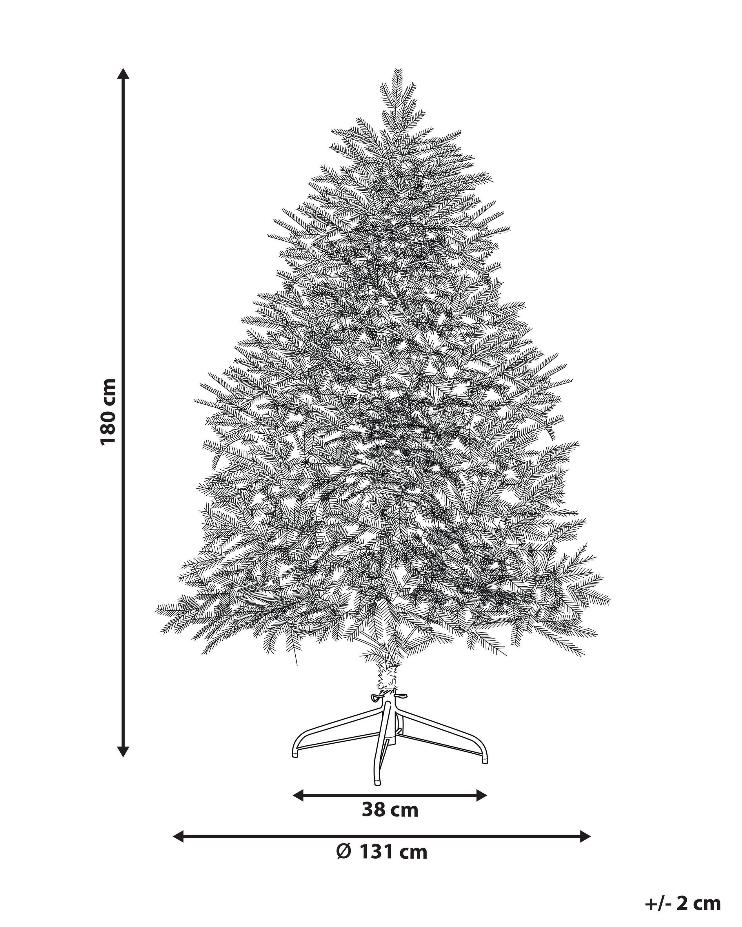 Beliani Beleuchteter Weihnachtsbaum aus Kunststoff BRISCO  