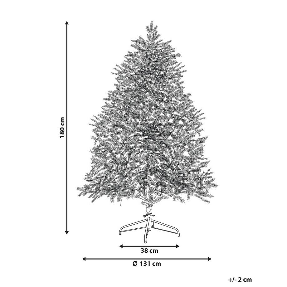 Beliani Künstlicher Weihnachtsbaum mit Schnee aus Kunststoff BRISCO  