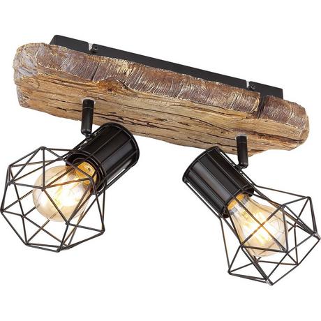 mutoni Spot Priska métal noir 2xE27  