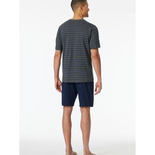 Schiesser Casual Essentials Pigiama Rigato Maniche Corte  