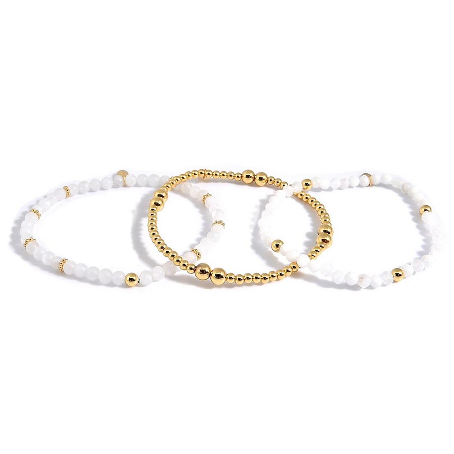 Balibay  Keya armbänder vereint als Bundle mit Mondsteinen 