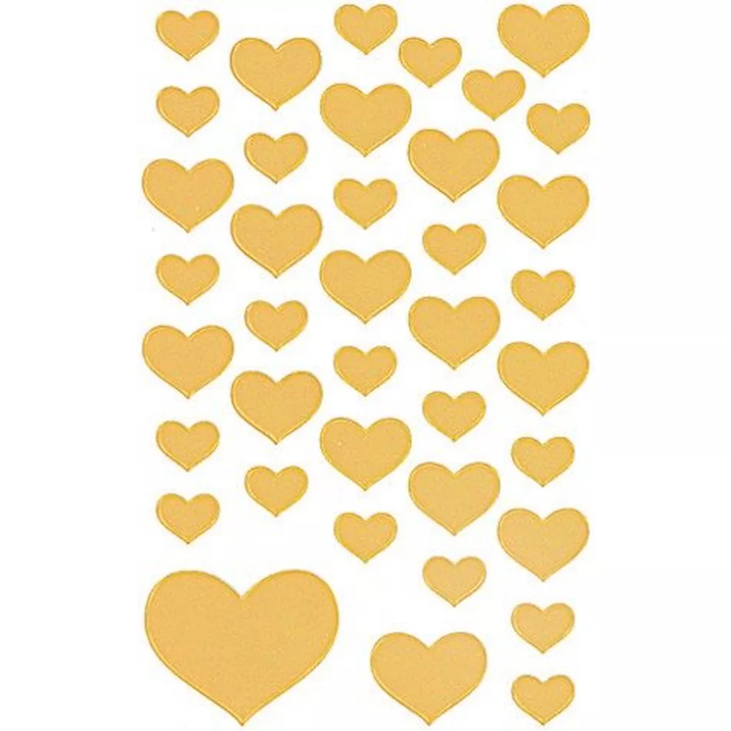 Z-DESIGN -  Sticker Creative 53282 Herze gold 2 Stück, One Size