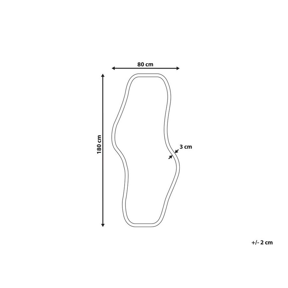 Beliani Wandspiegel aus Paulownia-Holz Mediterran BIOLLET  