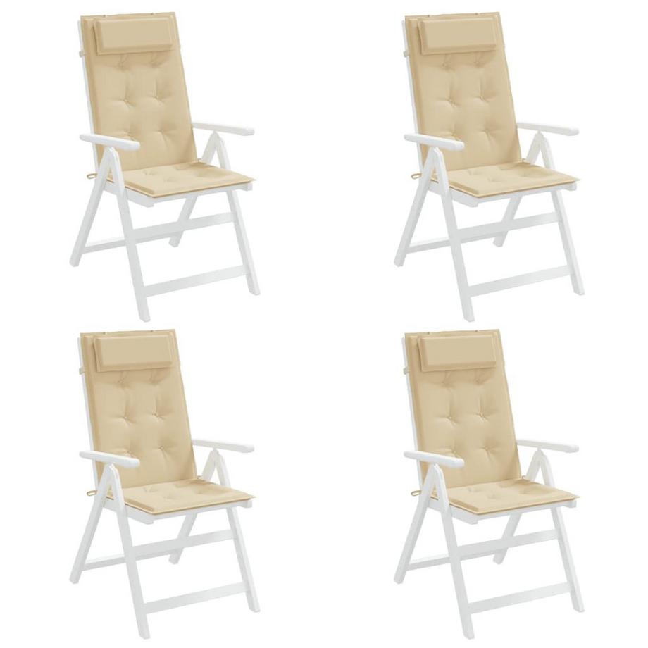 VidaXL Coussin de chaise à dossier haut tissu  