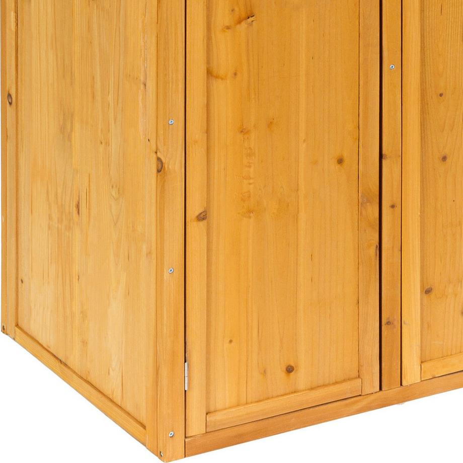 Tectake Armadio da giardino con tetto a due falde Kadi in legno di conifera impregnato  