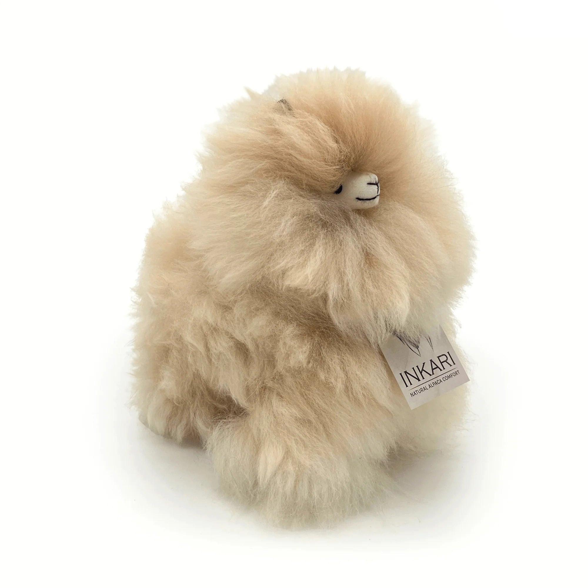 Inkari  Alpaka Kuscheltier Small (23 cm) - Fluff Monster - Sahara 