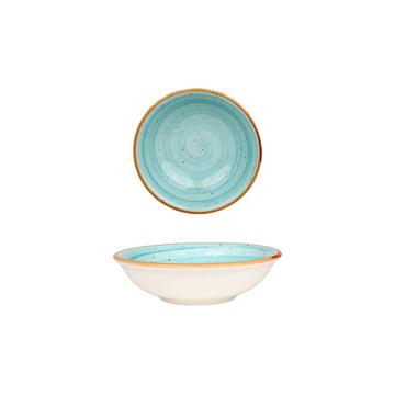 Assiette creuses - Aqua -  Porcelaine - lot de 6