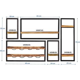 mutoni Wandregal Melbourne natur 120x25x75 (5-tlg)  