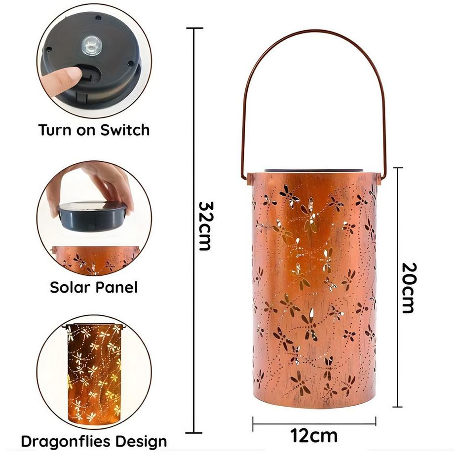 YUWANET Lanterne solaire LED Mer de libellules  