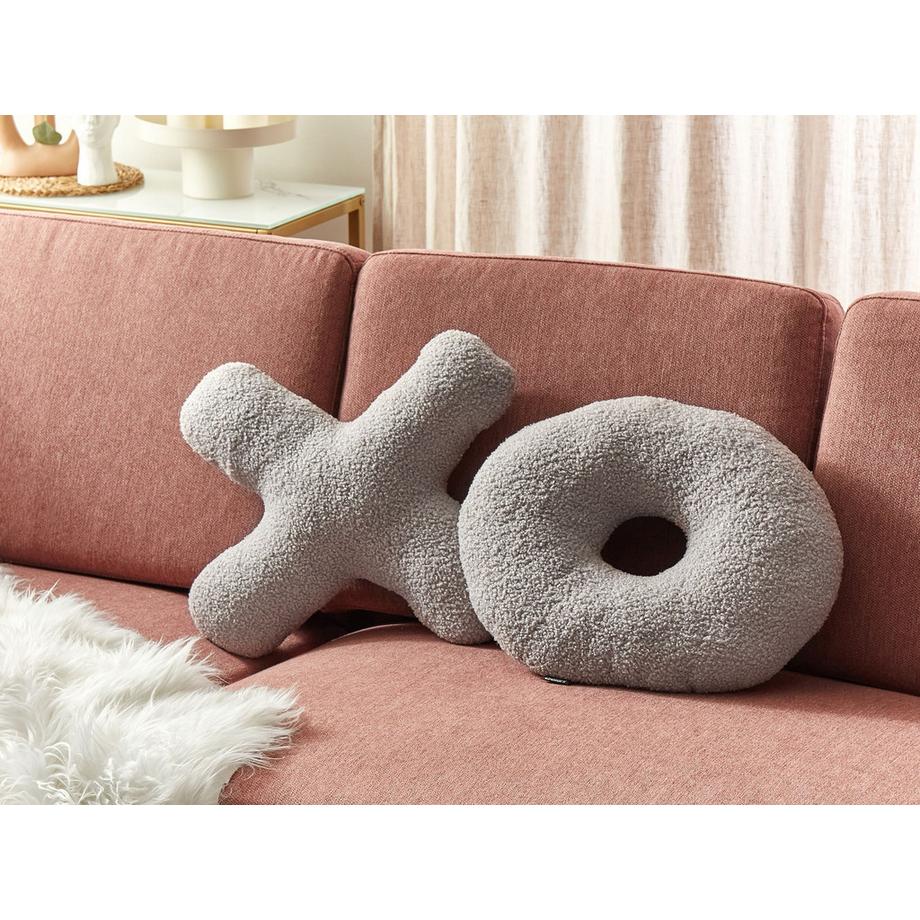 Beliani Dekokissen 2er Set aus Bouclé Modern HESPERIS  