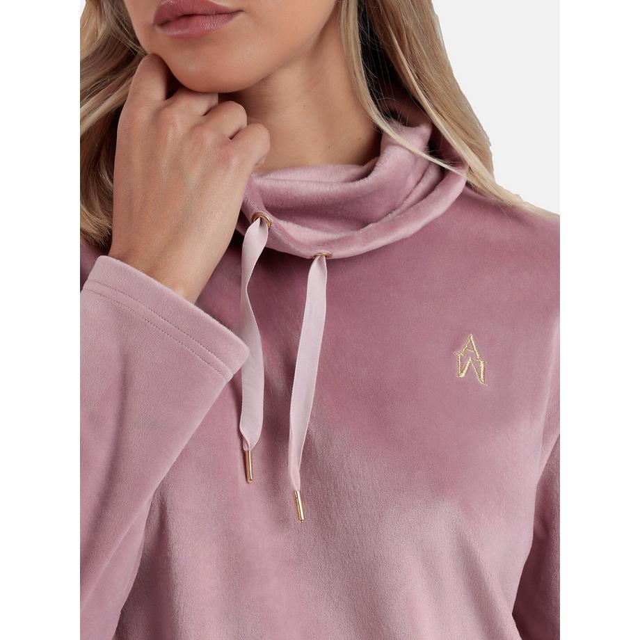 Admas Luxury Samt Pyjama Set Stehkragen Sweatshirt und Hose  