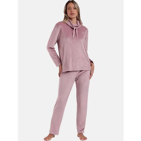 Admas  Pyjama velours pantalon sweat à col montant Luxury Velvet 