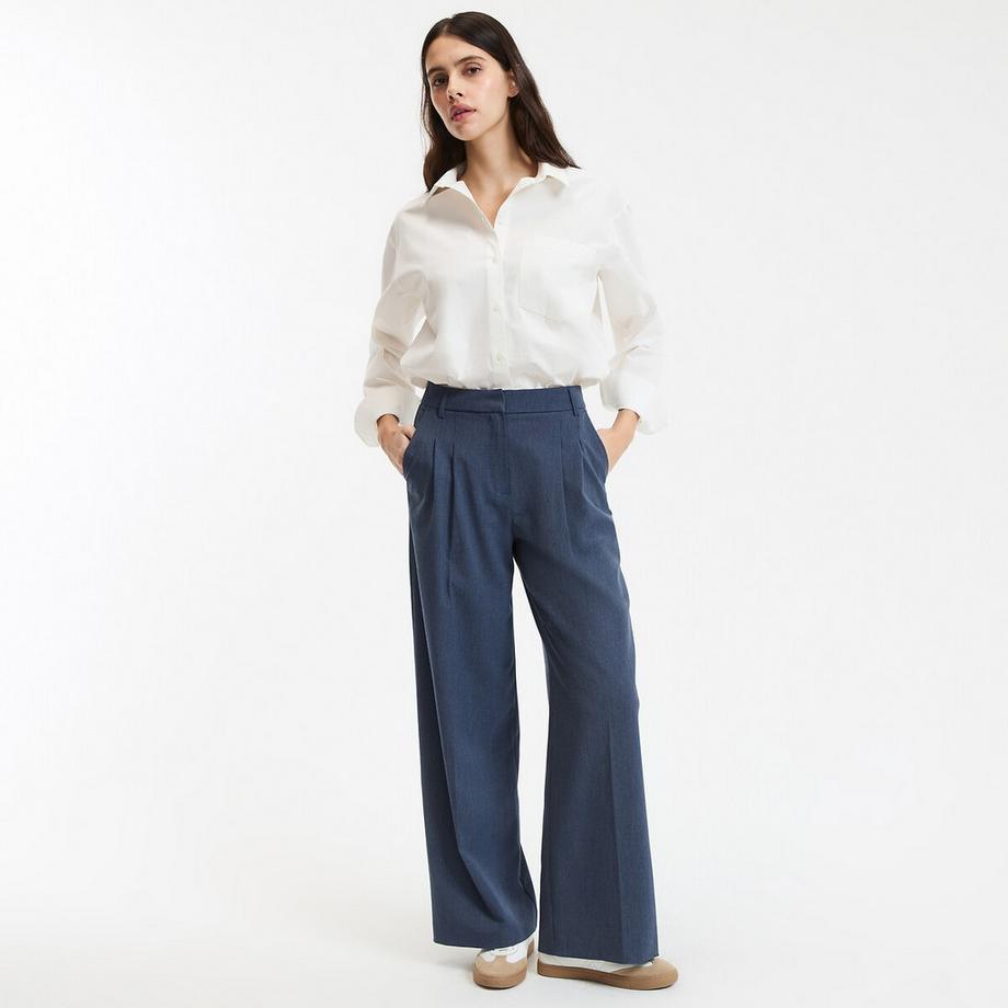 La Redoute Collections Pantaloni a pieghe Loose-Fit  