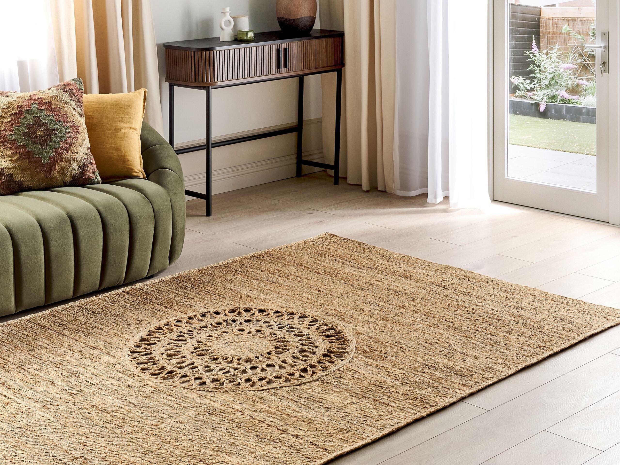 Beliani Tapis en Jute Boho BOGAZOREN  