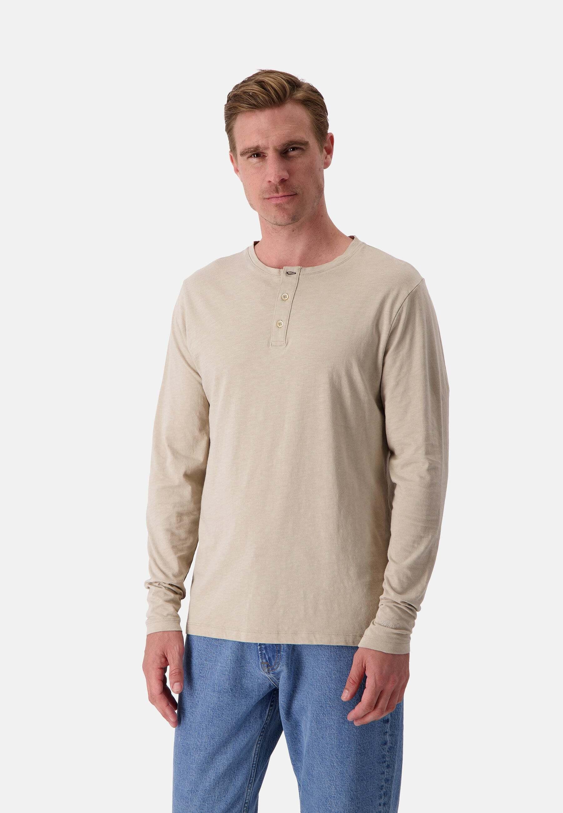 Colours & Sons  t-shirt à manches longues Henley - Slub 