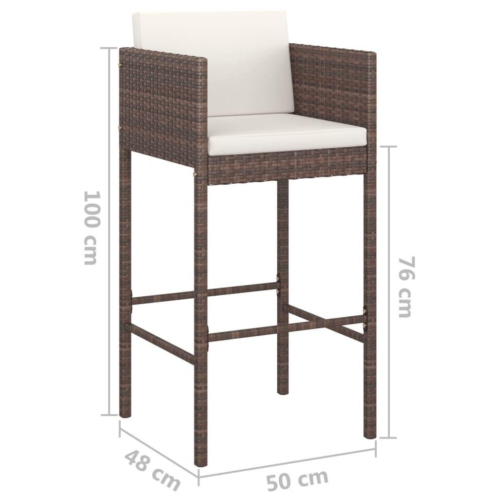 VidaXL Barhocker poly-rattan  