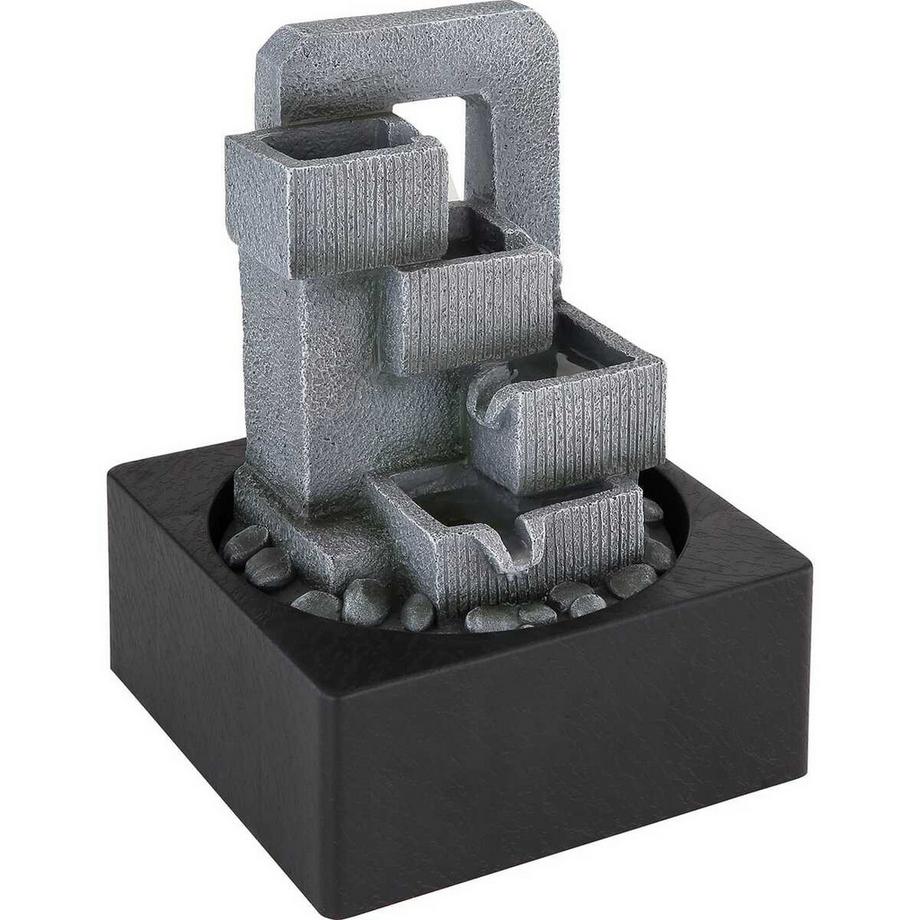 mutoni  Brunnen Fontana Kunststoff anthrazit LED 