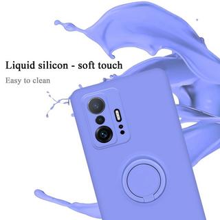 Cadorabo  Housse compatible avec Xiaomi 11T / 11T PRO - Coque de protection en silicone TPU flexible avec anneau 