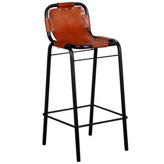 VidaXL Tabouret de bar cuir  