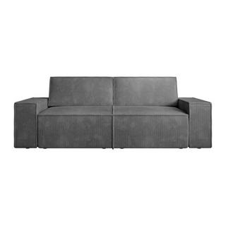 Vente-unique Sofa 3-Sitzer - Cord - Anthrazitgrau - AMELIA  