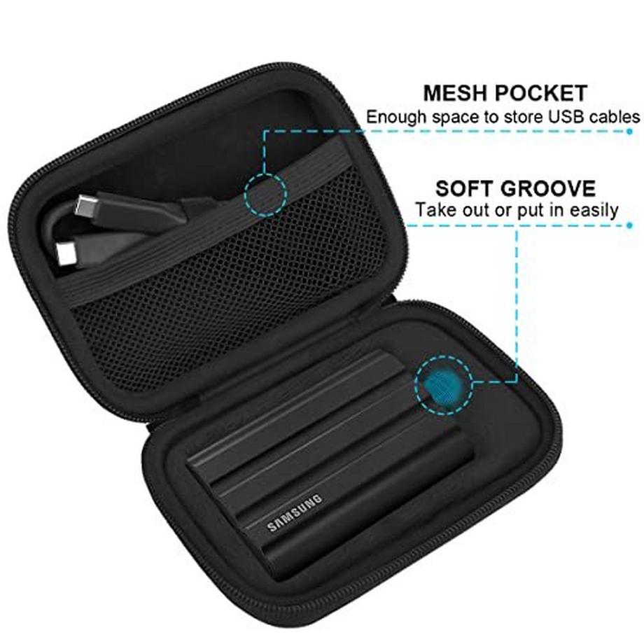 Only-bags.store  Externes Festplattengehäuse Schutzhülle für Samsung T7 Shield/Samsung T7/T7 Touch Portable SSD 
