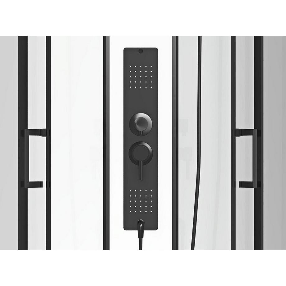 SHOWER DESIGN Box doccia idromassaggio quadrato L90 x l90 x H215 cm Nero opaco e Bianco - TANITO  