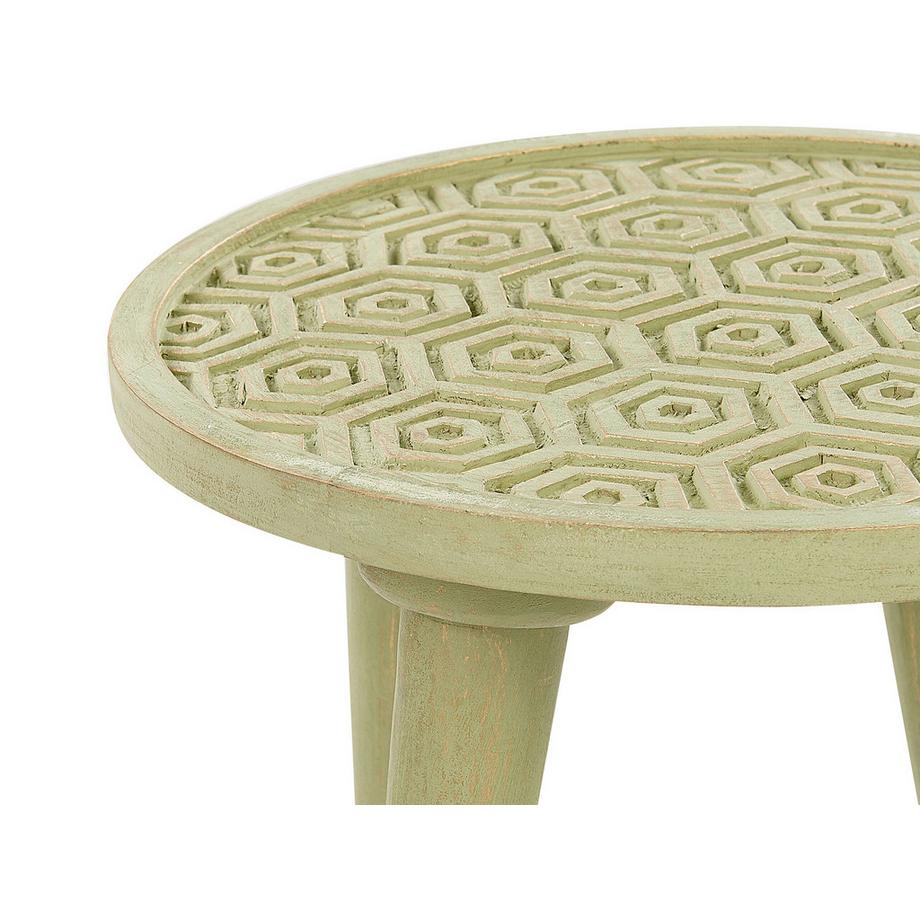 Beliani Lot de 2 tables d'appoint en Manguier Traditionnel MAHARO  