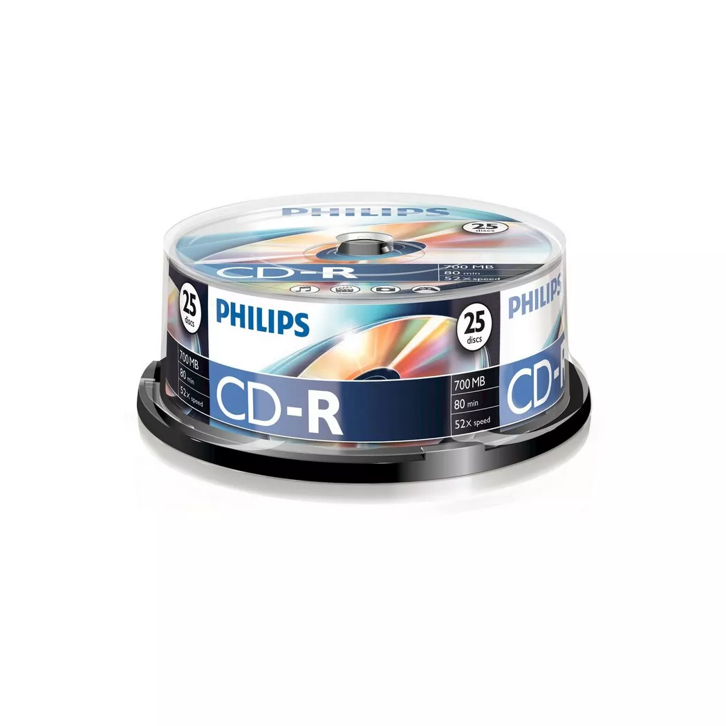 CD-R Philips 80Min 700MB 52x SP 25 Stück