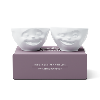 58products Set de coupes moyennes n° 4 "Rire & Clin d'œil" en blanc, 200 ml  